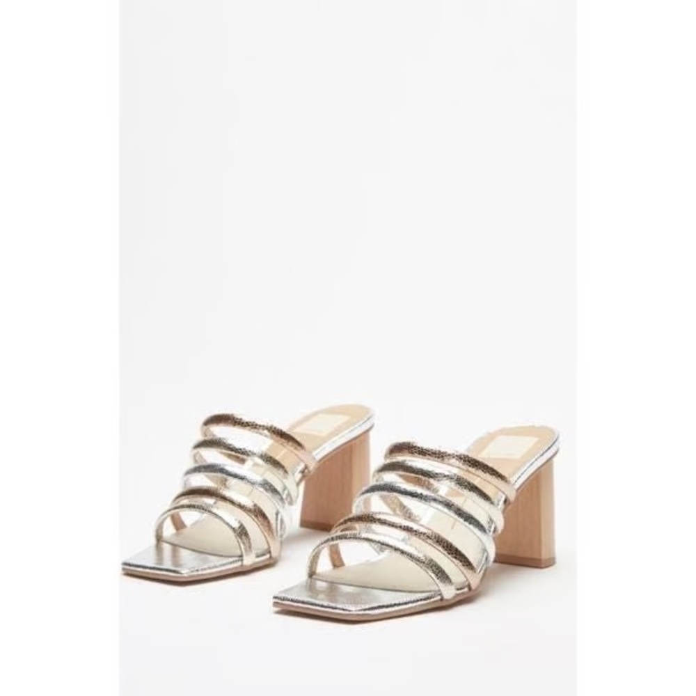 NWT Dolce Vita Pharo Metallic Strappy Heels